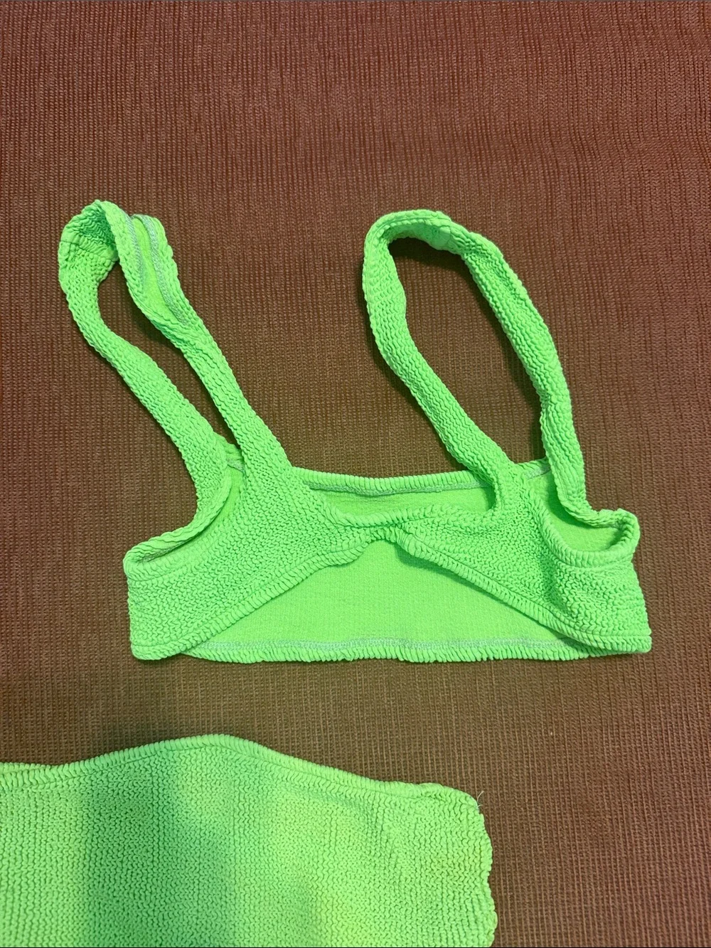 Youswim Aplomb High Waisted Stretch 1 - Neon Green Textured Women’s Bikini Set